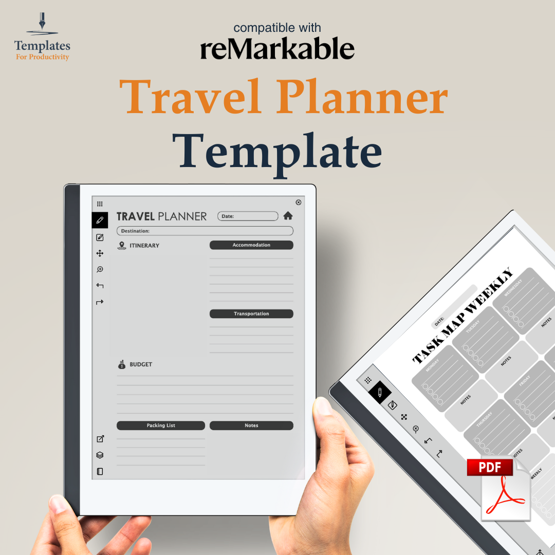 reMarkable Travel Planner Templates